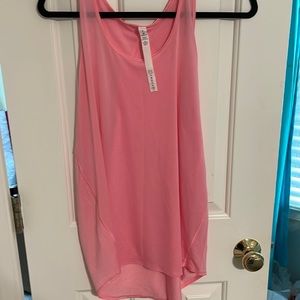 lululemon essential tank pleated pink size 8